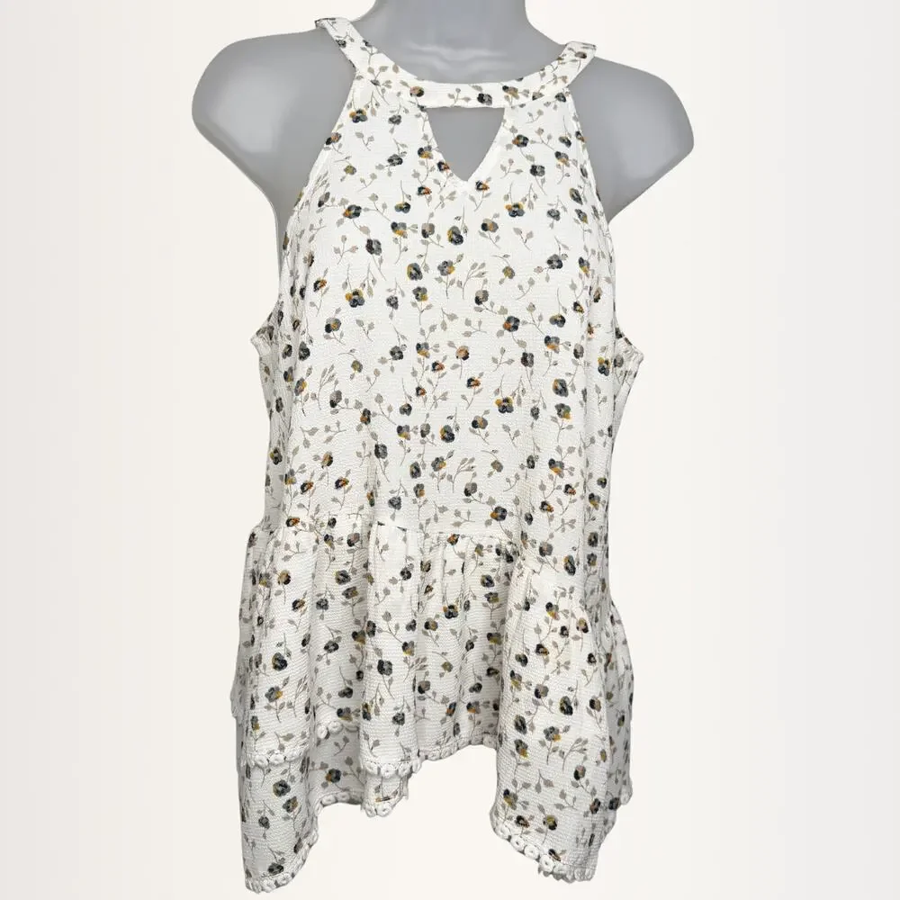 Altar'd State Floral Peplum Halter Top - Picture 2 of 6